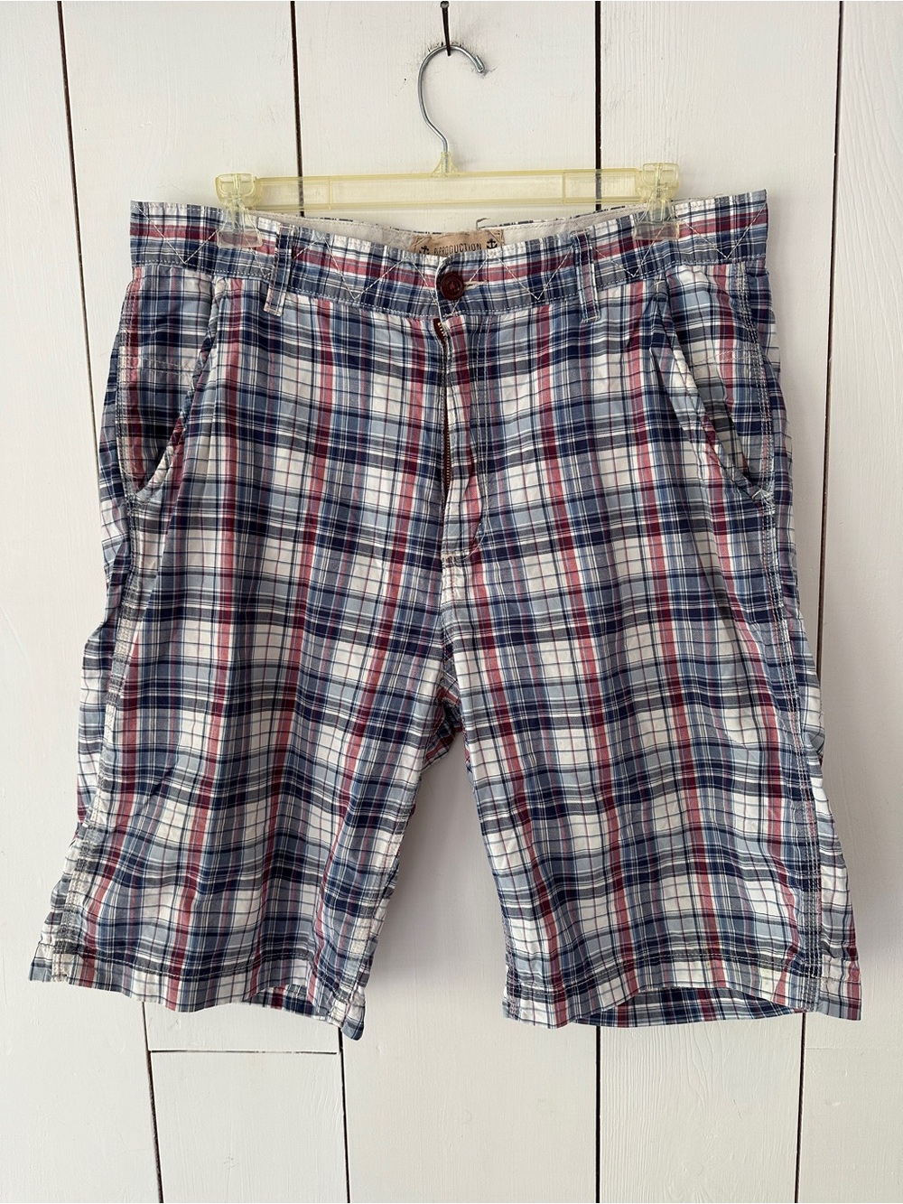 Nautica Jeans Co Plaid Shorts Sz 38 Preppy Madras
